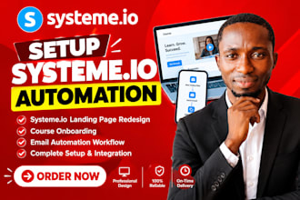 setup systemeio automation systemeio landing page redesign course onboarding