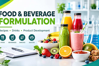 develop custom food, beverage and drink product formulations