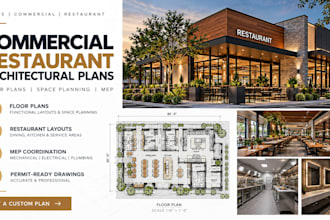 design texas architectural plan for commercial restaurant for city permit  mep