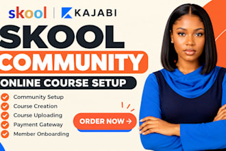 create skool online course content kajabi community skool credit repair kajabi