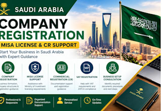 assist with saudi arabia company registration, misa license and cr