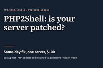 patch php2shell on your linux or windows server the same day
