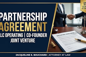 draft a business partnership agreement or operating agreement