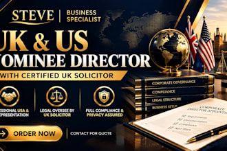 provide UK and US nominee director with UK solicitor