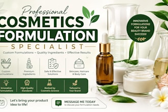 develop custom cosmetic skincare and haircare formulations