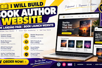 build book author website book landing page book launch website