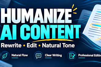 rewrite, edit and humanize ai generated text naturally
