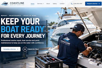 wix marine repair website squarespace boat service yacht maintenance website