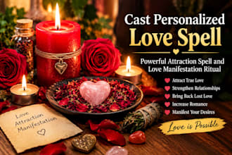 cast personalized love spell powerful attraction spell love manifestation ritual