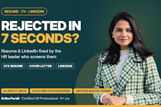 review and rewrite your ats resume, CV, cover letter and linkedin profile