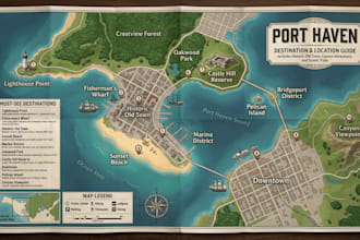 design custom tourist maps, destination maps, resort maps and visitor guides