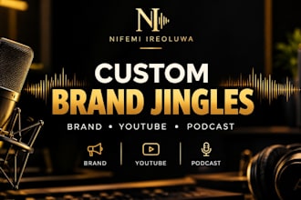 write and compose a catchy jingle for your brand, youtube or podcast