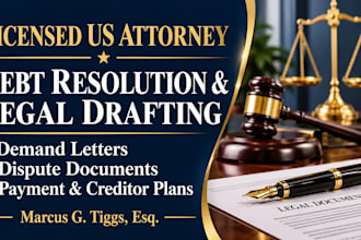 draft and edit powerful debt dispute documents as US attorney professionally
