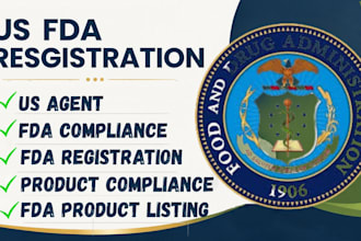 do fda registration, US agent, fda facility,  and label revie