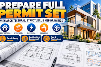 prepare full permit set with architectural structural and mep drawings
