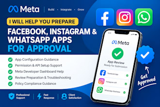 help you for approval facebook, instagram, whatsapp apps