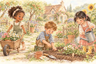 ich erstelle aquarell kinderbuchillustrationen und storybook art