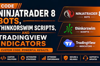 code ninjatrader 8 bots, thinkorswim scripts, and tradingview indicators