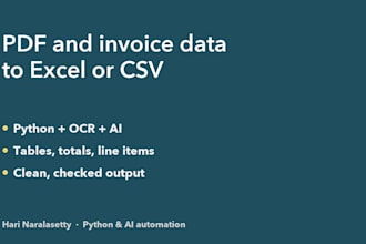 extract data from pdfs and invoices to excel with python