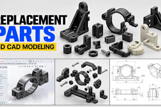 design replacement parts, broken clips, brackets,3d printable adapters