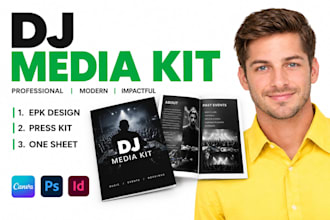design professional epk for musician press kit artist media epk dj press kit