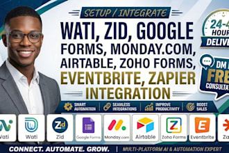 integrate wati zid google forms monday com airtable zoho forms eventbrite zapier