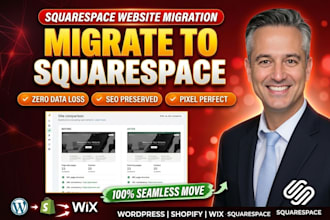 migrate website to squarespace from shopify wix or woocommerce with the data
