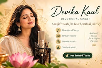 sing devotional songs and bhajans with soulful female vocals