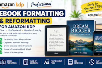 adjust and reformat your ebook for amazon KDP