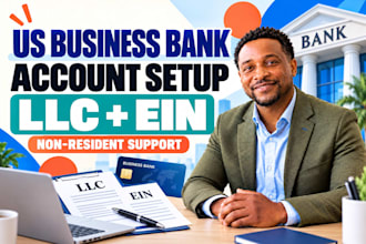 assist with US business bank account setup for your llc and non residents