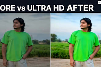 do professional photo editing background blur and hd retouch