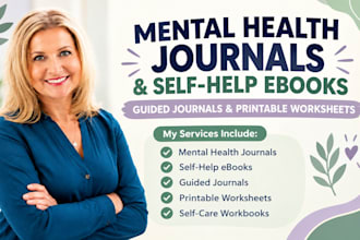 mental health journal self help ebooks guided journals and printable worksheet