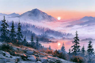 paint landscapes in watercolor