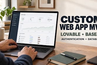build a custom web app mvp with lovable and base44