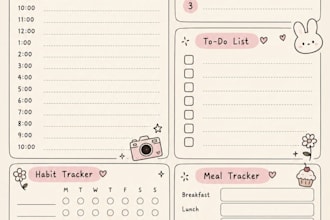 design aesthetic digital planners and printable planner pages in canva