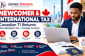 canadian newcomer tax returns, non resident tax,  international income t1 filing