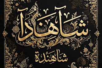 arabic hand lettering logo design