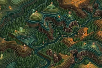 create topographic maps, hiking maps, trail maps and outdoor routes guides