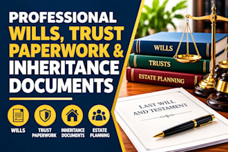 organize professional wills trust paperwork and inheritance document