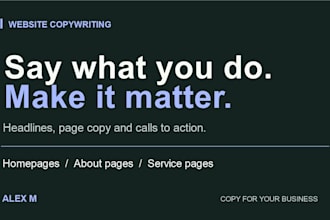 write clear website copy for your business