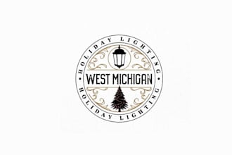 design monogram custom holiday lighting logo