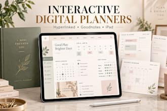 design interactive hyperlinked digital planner for goodnotes and ipad