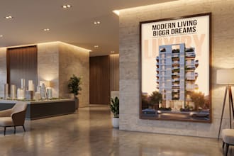 design a real estate billboard ad