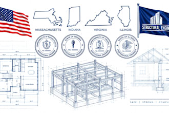 provide structural engineer stamp for massachusetts indiana virginia illinois