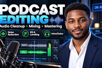 do professional podcast editing, audio cleanup, mixing and mastering