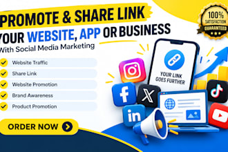 promote and share your website, event link for brand awareness on social media