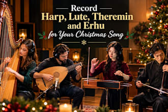 record harp, lute, theremin and erhu for your christmas song