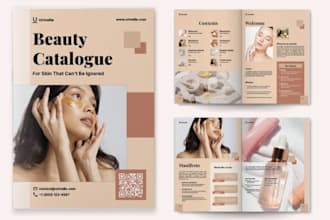 design promotional cosmetics product catalog, brochure pricelist and booklet