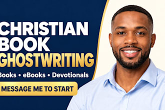 ghostwrite your christian book, ebook and devotional
