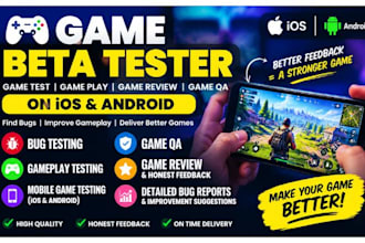 game beta tester game test game play game feedback game video qa on ios android